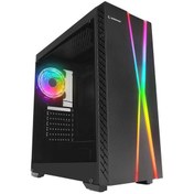 Resim Rampage X-MAX 1-120mm Fan Tempered Camlı Gaming Oyuncu Kasası 
