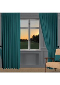 Resim Petrol Ada Fon Perde Normal Pile 1'e 2,5 Pile-petrol Petrol 