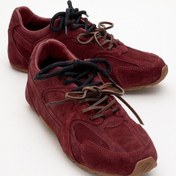 Resim Luvi Shoes Serena Bordo Süet Hakiki Deri Kadın Spor Ayakkabı Bordo 