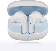 Resim OVLENG Bluetooth kulaklık, spor kulaklık Bluetooth 5.3 kablosuz 5 saat | Hi-Fi kulaklık kablosuz | kulaklık ses yalıtımlı ANC gürültü azaltma kablosuz, LED enerji göstergesi, beyaz 