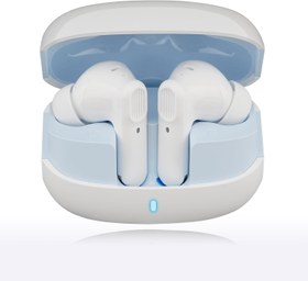 Resim OVLENG Bluetooth kulaklık, spor kulaklık Bluetooth 5.3 kablosuz 5 saat | Hi-Fi kulaklık kablosuz | kulaklık ses yalıtımlı ANC gürültü azaltma kablosuz, LED enerji göstergesi, beyaz 
