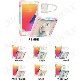 Resim Apple Uyumlu iPad Air 2 9.7" Kılıf Renkli Strap Zırh Case A1566 A1567 