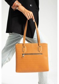Resim Just Polo Kadın Büyük Boy 4 Bölmeli Günlük Kullanıma Uygun Tote Bag El Çantası 234028mh Taba Yeni 