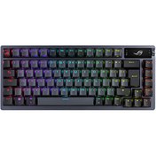 Resim Asus ROG Azoth NX-RD Switch Q TR Kablosuz RGB Gunmetal Mekanik Oyuncu Klavyesi Asus