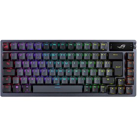 Resim Asus ROG Azoth NX-RD Switch Q TR Kablosuz RGB Gunmetal Mekanik Oyuncu Klavyesi Asus