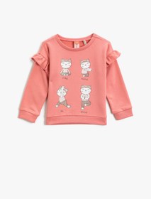 Resim Koton Kız Bebek Mercan Sweatshirt 1Kmg19163Ak 