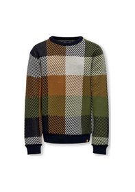 Resim Only Kobsage L/s Check Crew Neck Knt Kız Çocuk Çok Renkli Kazak - 15299062 