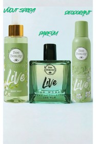 Resim Bee Beauty (3'lü Set )- Live EDT 100 ML& Vücut Spreyi Live 150 ML& Live Deodorant 150 ML 