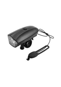 Resim Forte GT 250 Lümen Bisiklet Ön Farı 2 İn 1 Kornalı 140 db Xbyc 6163 Pilli - Siyah 