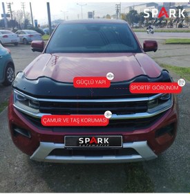 Resim Volkswagen Amarok 2023- Yılı Ve Sonrası Uyumlu Yarasa Kaput Rüzgarlığı Siyah 