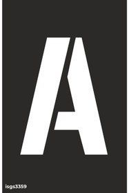 Resim isgtabelam 9x13 Cm/kompozit/ A Harfi Boyama Şablonu 