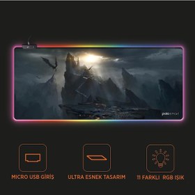Resim Polosmart Pgm15 Rgb Işıklı Gaming Mouse Pad 