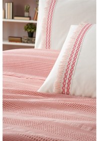 Resim Tivoli Tek Kişilik Dantelli 3 Parça Pike Takımı-waffle Pike Seti-melanie Pudra Pudra 