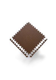 Resim 50x50 13mm Damla Desen Puzzle Tatami Minder Spor Yoga Pilates Oyun Matı Kahverengi 