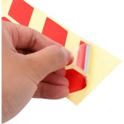 Resim Deeb Motosiklet Çamurluk Yıldız Sticker Turuncu Reklektif - 2 Adet 