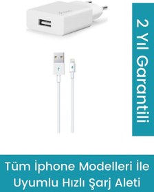 Resim Ttec Iphone Uyumlu Şarj Aleti (İPHONE 13 - 12 - 11 - X-8-7-6 Uyumlu) 2.1a Hızlı Şarj Aleti 