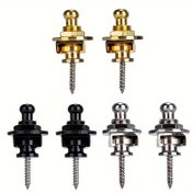 Resim 2 Adet Premium Alaşımlı Gitar Askı Kilidi Kolay Hızlı Çıkarma Düğmeleri ile - Altın & Siyah, Akustik, Elektrik Gitarlar & Baslar için Güvenli & Şık - Müzikçilere Doğum Günleri, Paskalya, Başkanlar Günü için İdeal Hediye, Gitar Aksesuarları Askı 