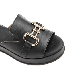 Resim Hush Puppies Asan (624219) Anatomik Taban Deri Tokalı Şık Kadın Terlik 