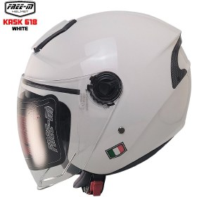 Resim Free-M 618 Güneş Vizörlü Açık Kask (BEYAZ) 