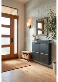 Resim Lıccıa Metal Ayakkabılık 2 Li Yatay Model Antrasit 