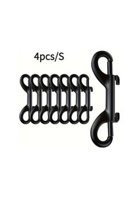 Resim Cloudstore 4lü Siyah Çelik Çift Uçlu Kopçalar 70mm 88mm Köpek Tasması Aksesuar 