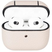 Resim Airpods 3.Nesil Uyumlu Deri Kılıf Juni Erc3 Bej 