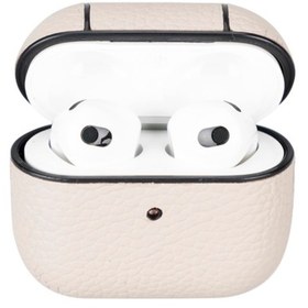 Resim Airpods 3.Nesil Uyumlu Deri Kılıf Juni Erc3 Bej 