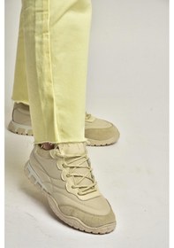 Resim Fox Shoes Y312515704 Bej Kumaş Kadın Spor Ayakkabı Sneakers Bej 