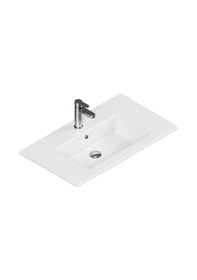 Resim Isvea Sistema T-flat Slim İnce Formlu Lavabo 81 X 46,5 Cm Beyaz Beyaz 
