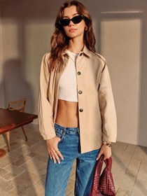 Resim Beige Elegance Trençkot - Bej / L 