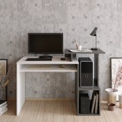 Resim Elit&Mobilya Natur Çaşilma Masası Beyaz Antrasit Renk (Siyah) 