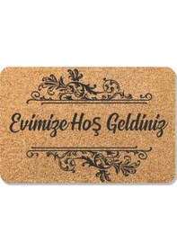 Resim Dijital Baskılı Kapı Önü Paspas Hoşgeldiniz Yazılı Baykuş Desenli Çok Amaçlı Iç Ve Dış Kapı Paspası Açık Bej 