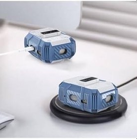 Resim Fogy Airpods Pro 2 ile Uyumlu Tank Darbelere Karşı Dayanıklı Düğmeli Kılıf, Lacivert 