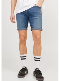 Resim Jack & Jones Erkek Regular Fit Rick Fox 037 Denim Kot Şort - 12250488 001 