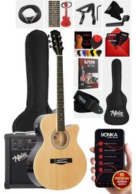 Resim Midex XC-300XNT-AMP Profesyonel AMFİLİ Elektro Akustik Gitar 