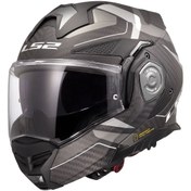 Resim Ls2 Advant x Karbon Horızon Mat Gümüş-Gri Kask 