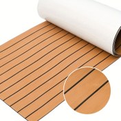 Resim JKYGINGD Taşınabilir Kendinden Yapışkanlı EVA Köpük Zemin Kaydırmaz Mat 240.03cm x 59.94cm, Zıplayan Halatlar, Spor Matları, Şok Emme ve Sessizleştirme için Genişletilmiş Uygulama; Tekne Gövdesi, Yat, Kano, Kano, Sörf Tahtası, RV Pedal, Golf Arabası, Havuz Kenarı Platformu, Koltuk, vb. Drenaj Kaydırmaz, Koruyucu ve Güzel, Kendinden Yapışkanlı Kesim, Kolay Değiştirme Matı 