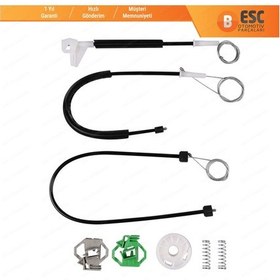 Resim VW Polo Classic Caddy MK2 6K4837401P İçin Ön Sol Cam Kriko Seti 