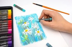 Resim Mont Marte Yağlı pastel boya seti, 48 adet, suyla karıştırılabilir, yumuşak yağlı tebeşir, yoğun renkler, yüksek pigmentasyon, resim ve çizimler için ideal 