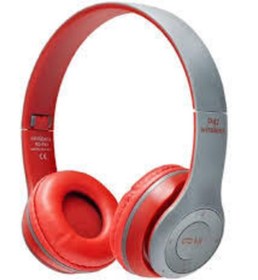 Resim GALIO Extra Bass P47 Wireless Bluetooth Kulaklık 5.0 Radyolu Kırmızı 