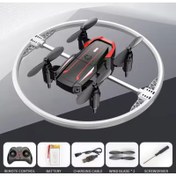Resim Katlanabilir Mini BK2 Drone Optik Akışlı LED Işıklı Tek Tuş Kalkış Katlanabilir Tasarım RC Uzaktan Kumandalı DRONE 