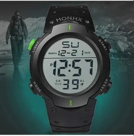 Resim Gaojunshop01 Yeşil Moda Çok Fonksiyonlu Spor Lüminesans Elektronik Saat Kronograf Alarmlı Diğer 
