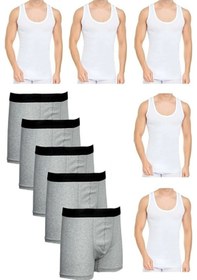 Resim Erkek Dar Kalıp Atlet Ve Boxer Set 5 Boxer 5 Atlet 