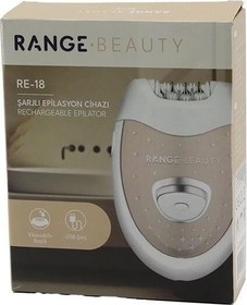Resim Go İthalat RANGE BEAUTY RE-18 EPİLASYON CİHAZI EPİLATÖR USB ŞARJLI=50DK 2 KADEME HIZ YIKANABİLİR BAŞLIK=18 ÇİFT 