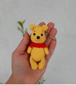 Resim renklivekreatif amigurumi winnie the pooh anahtarlık 
