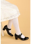 Resim Kiko Kids 751 Rugan Günlük Kız Çocuk 4 Cm Topuklu Babet Ayakkabı 001 