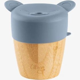 Resim Citron 2'si 1 Arada Kapaklı ve Pipetli Organik Bambu Alıştırma Bardağı - Blue 1073636 