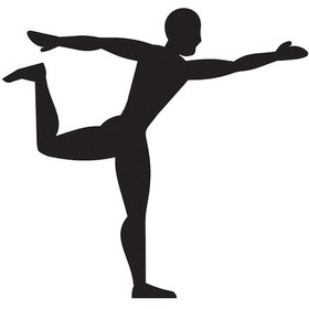 Resim Jimlastikçi Folyo Sticker 90 Cm Uzunluk Siyah 