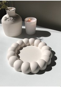 Resim Bernami Mumluk Şamdanpinterest Bubble Dekoratif Beton Tabak /takı Tabağı/bardak Altlığı/organizer/sunumluk Diğer 