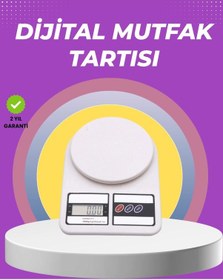 Resim Mey İthalat Beyaz Plastik Dijital Mutfak Tartısı 24x16.8x1.5cm 